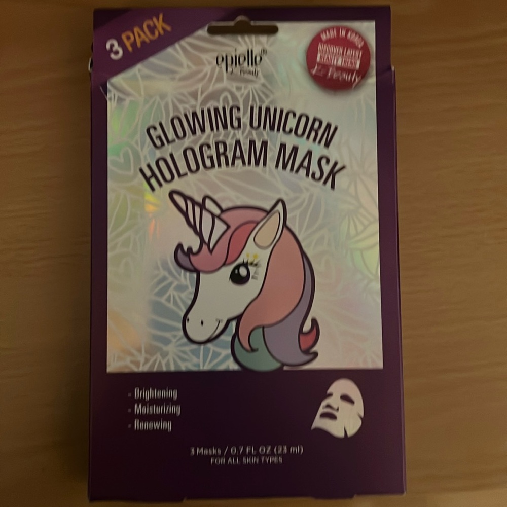 Glowing Unicorn Hologram Mask (3) Pack